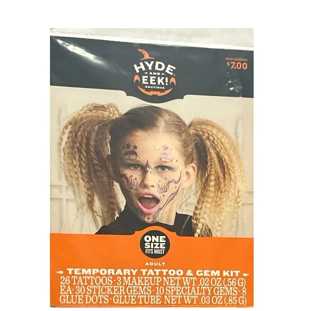 Hyde & EEK~Temporary Tattoo And Gem Kit Halloween Makeup